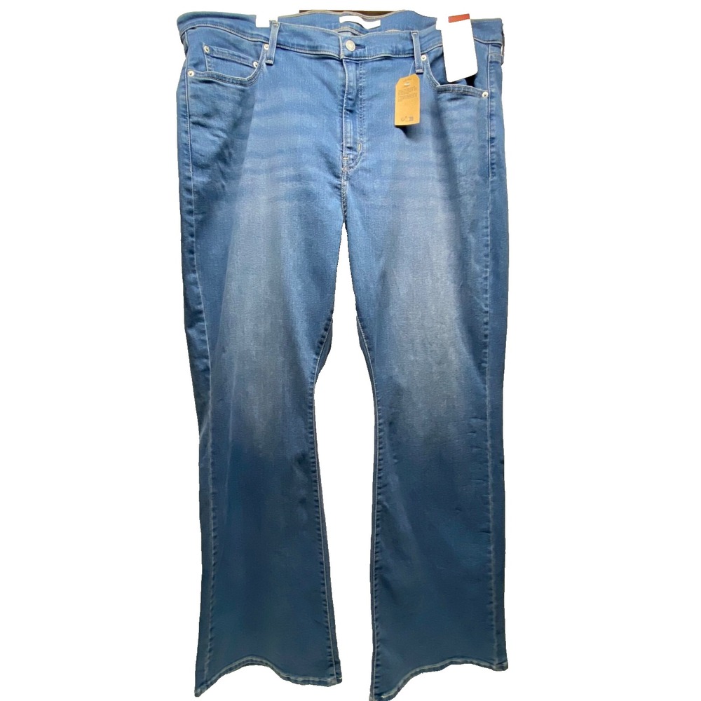Levi's 726 Flare Jeans Women's 24W Medium Blue High Rise Hypersoft Retro NWT